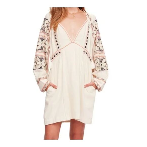 Free People Dresses & Skirts - Free People Medium Womens All My Life Long Sleeve Tunic Bohemian Mini Dress Boho